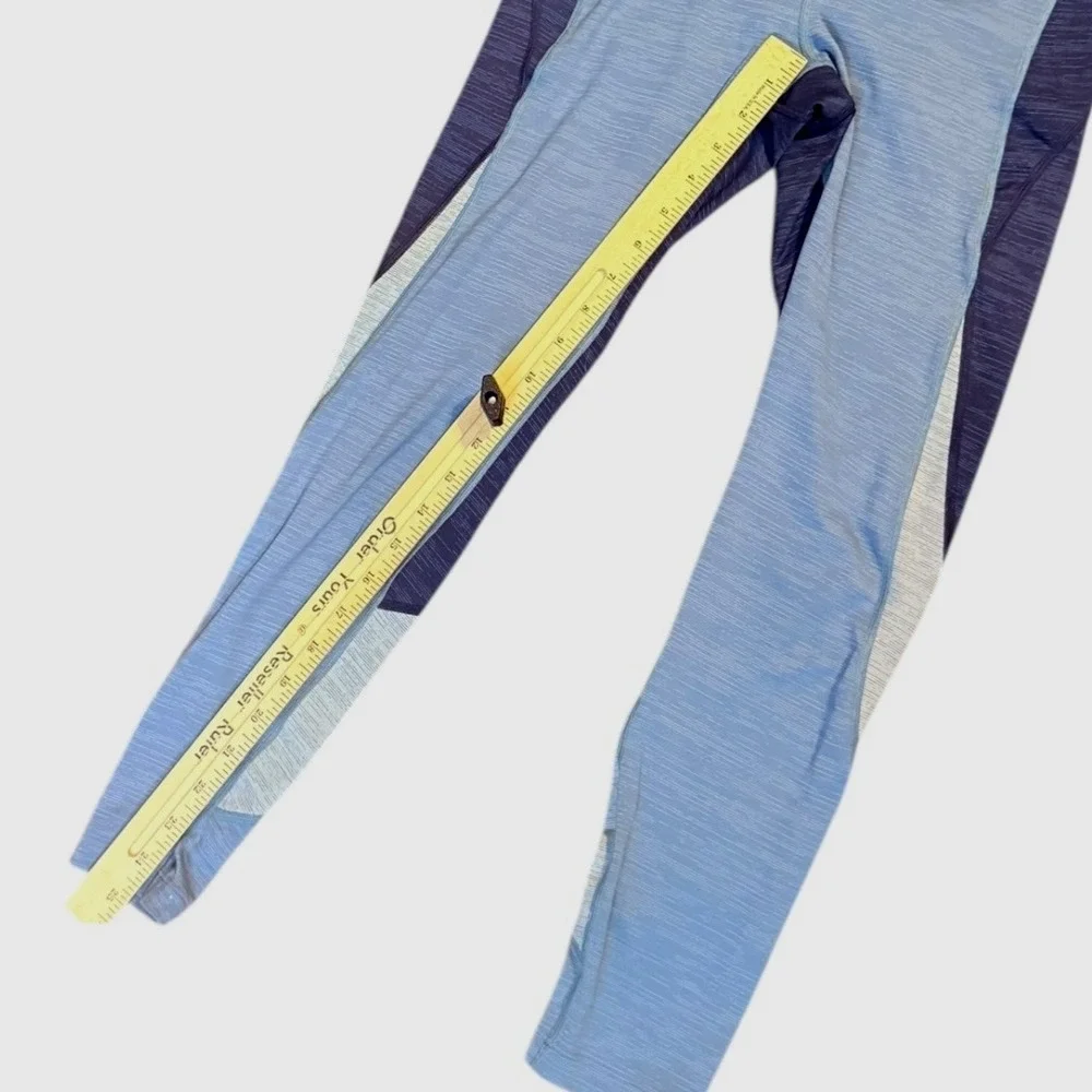 Outdoor Voices Womens Techsweat 7/8‎ Leggings S Blue Colorblock Yoga Activewear